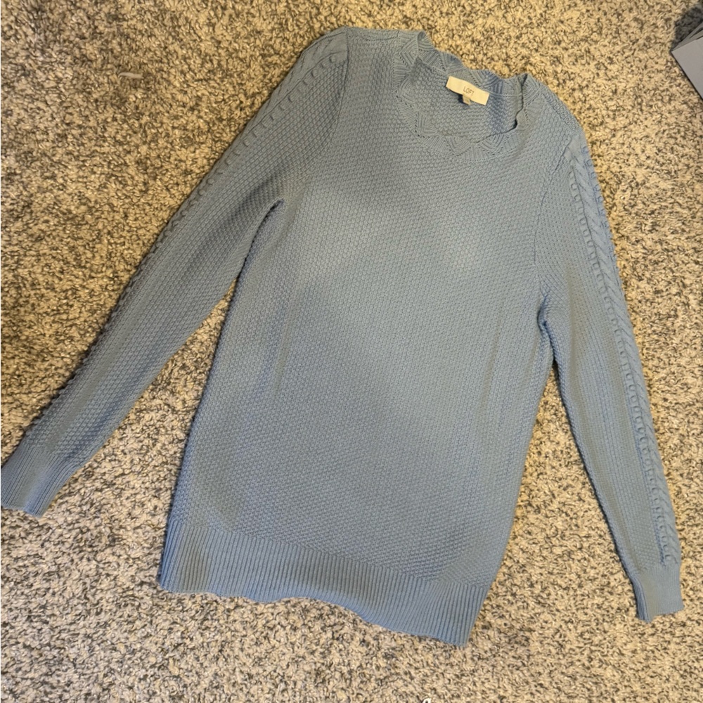 Loft Women’s Light Blue Sweater, Medium